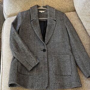 Amaryllis Black and White Herringbone Jacket